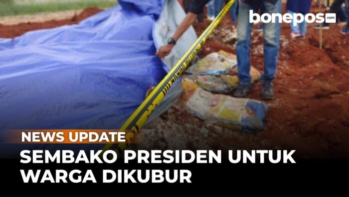 VIDEO: Heboh, Sembako Presiden untuk Warga Ditemukan Terkubur
