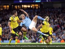 Erling Haaland Kembali Beraksi, Tendangan Akrobatiknya Antar Man City Tundukkan Dortmund 2-1